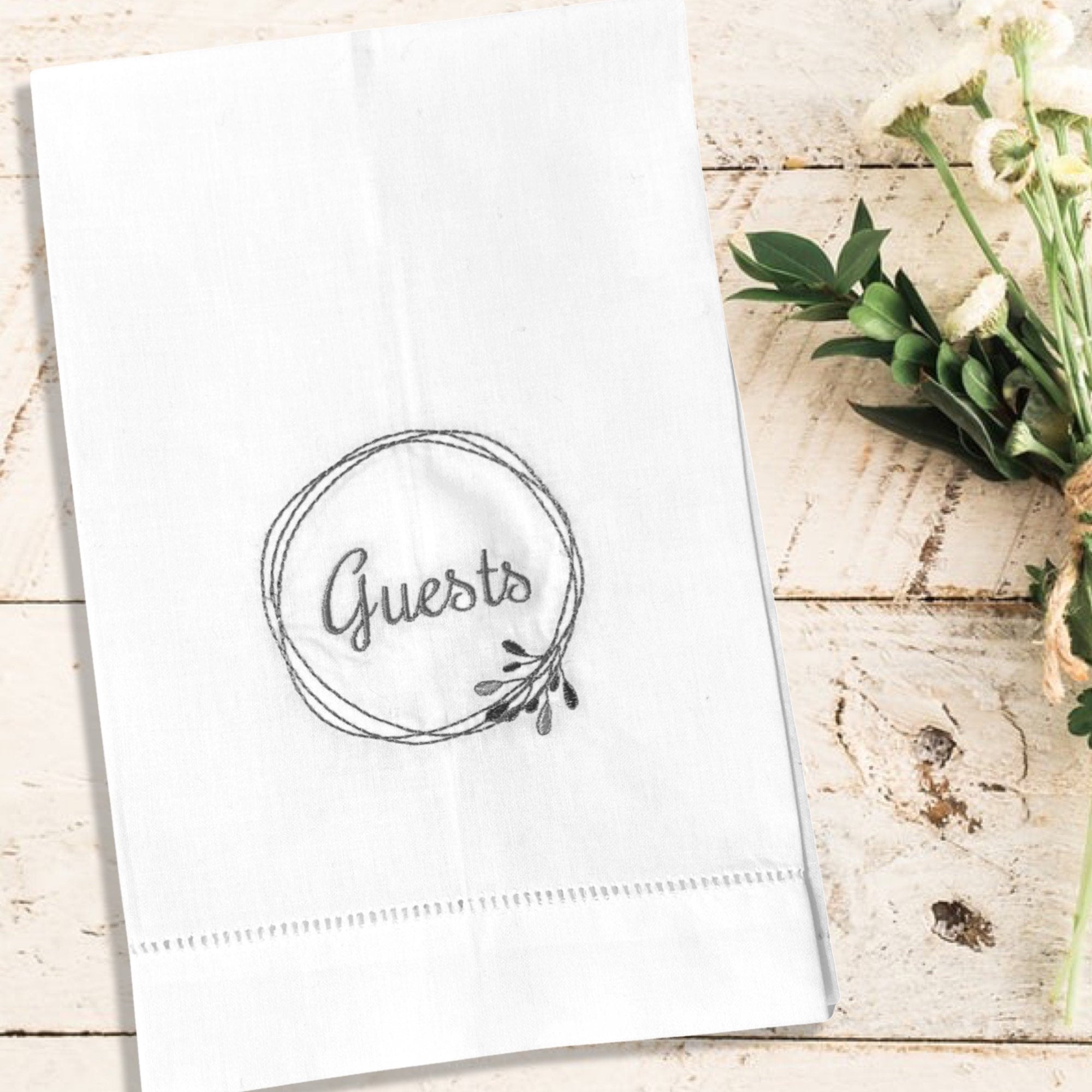 Embroidered guest hand towels new arrivals